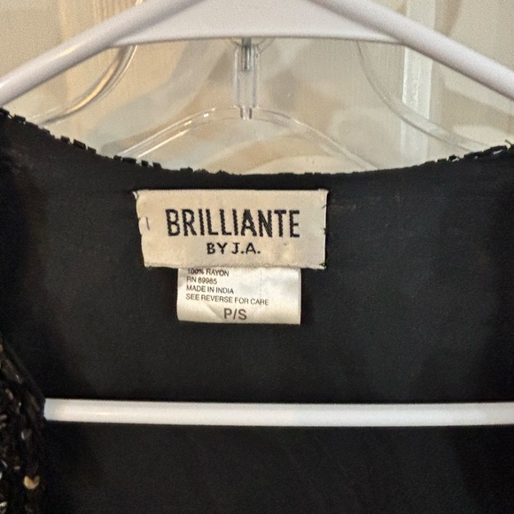 Vintage sequin glitter sparkle jacket black long sleeve - Picture 6 of 11